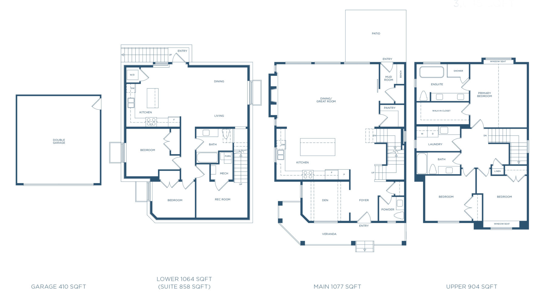 Explore Floor Plans - Mirada Estates - Luxe Artisan Living in Langley West